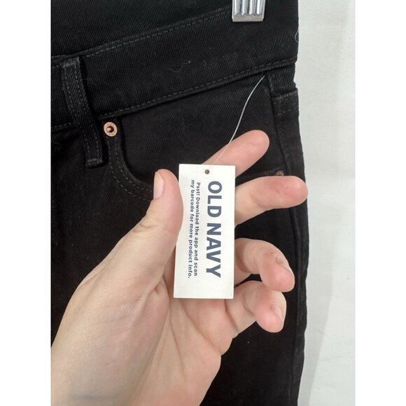 Old Navy Mid Rise Boyfriend Jeans Women 2 Petite Black NEW‎ Distressed Preppy - Picture 4 of 10